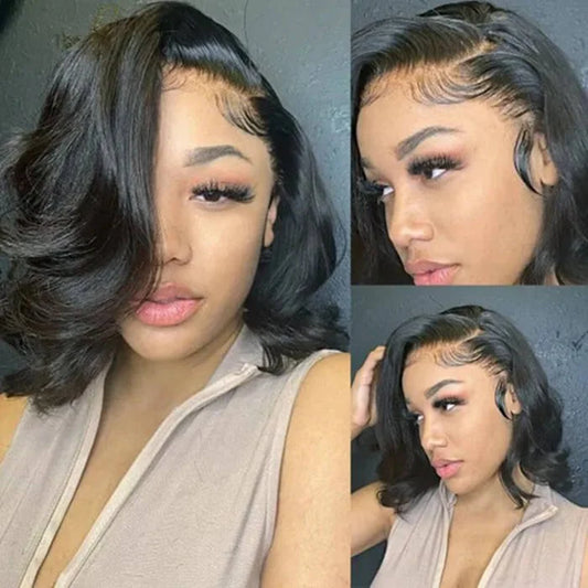 short body wave bob- cut