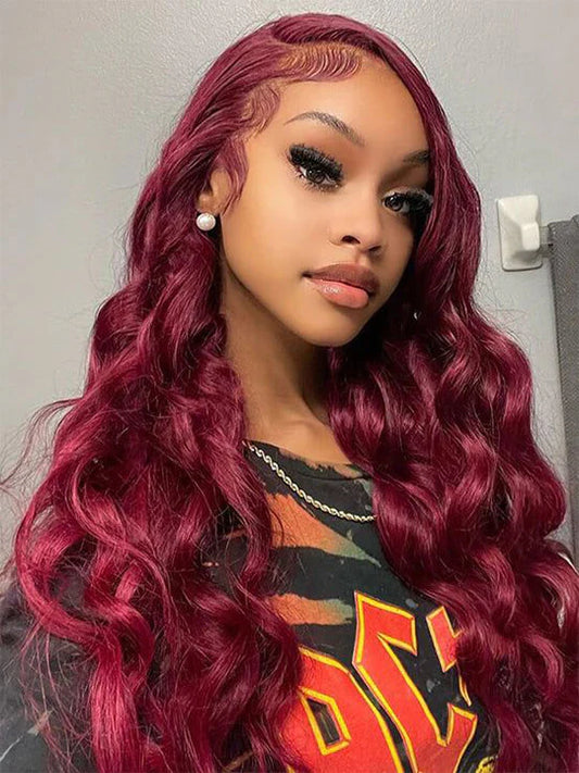 Straight Burgundy wig